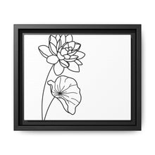 Load image into Gallery viewer, Framed Matte Canvas Wall Art – Minimal Floral “Strong Is Beautiful” Print
