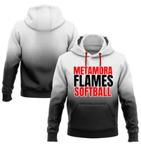 Load image into Gallery viewer, Black Ombre Flames Hoodie - No #