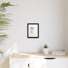 Load image into Gallery viewer, Framed Matte Canvas Wall Art – Minimal Floral “Strong Is Beautiful” Print