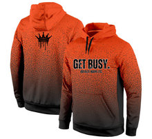 Load image into Gallery viewer, Orange & Black Get Busy Hoodie
