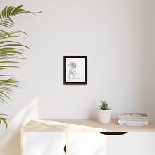 Load image into Gallery viewer, Framed Matte Canvas Wall Art – Minimal Floral “Strong Is Beautiful” Print

