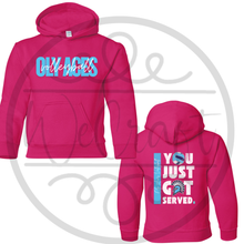 Load image into Gallery viewer, Oly Aces Logo VB Youth Pink Hoodie
