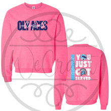 Load image into Gallery viewer, Oly Aces Pink Youth Crewneck
