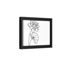 Load image into Gallery viewer, Framed Matte Canvas Wall Art – Minimal Floral “Strong Is Beautiful” Print
