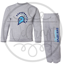 Load image into Gallery viewer, Youth Spartans Crewneck Sweat Set - Gray
