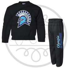 Load image into Gallery viewer, Youth Spartans Crewneck Sweat Set - Black
