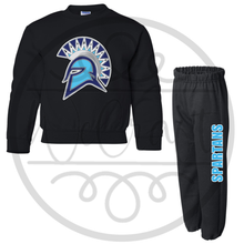 Load image into Gallery viewer, Youth Spartans Crewneck Sweat Set - Black
