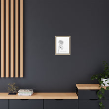 Load image into Gallery viewer, Framed Matte Canvas Wall Art – Minimal Floral “Strong Is Beautiful” Print
