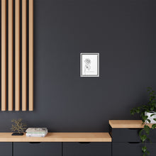 Load image into Gallery viewer, Framed Matte Canvas Wall Art – Minimal Floral “Strong Is Beautiful” Print
