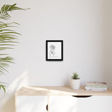 Load image into Gallery viewer, Framed Matte Canvas Wall Art – Minimal Floral “Strong Is Beautiful” Print
