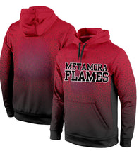 Load image into Gallery viewer, Red &amp; Black Gradiant Flames Hoodie - No #
