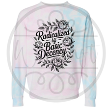 Load image into Gallery viewer, Radicalized by Basic Decency - Tie Dye Crew
