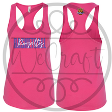 Load image into Gallery viewer, Next Level Racerback Black Cursive Tank
