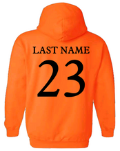 Load image into Gallery viewer, Adult Unisex 50/50 Neon Orange Hoodie
