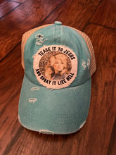 Load image into Gallery viewer, Custom Design Distressed Ponytail Hats
